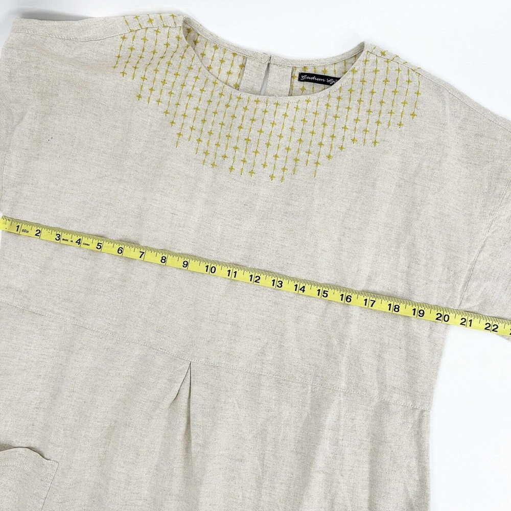 Gudrun Sjoden Beige Midi Dress with Patterned Accents - Picture 6 of 6